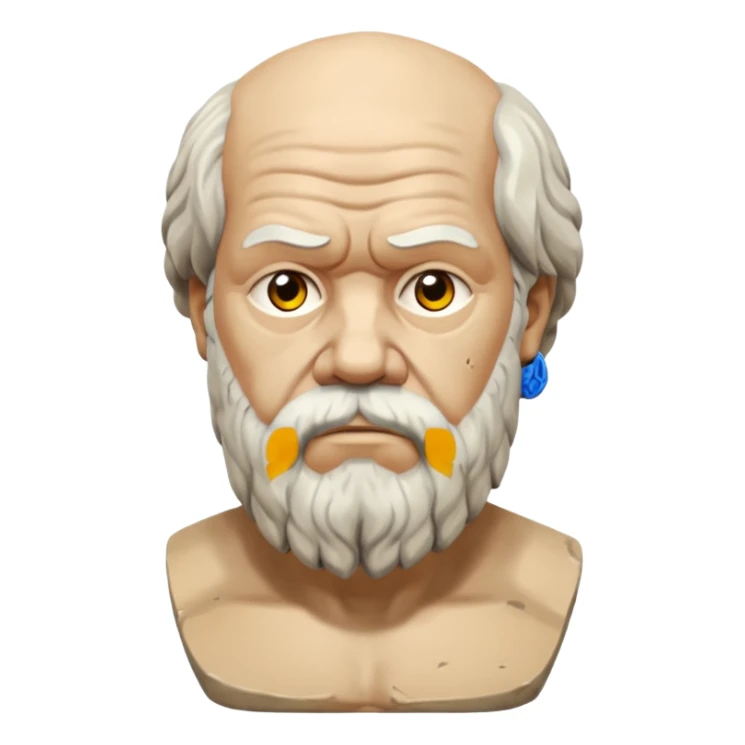 Sokrates greek Statue sad  sticker