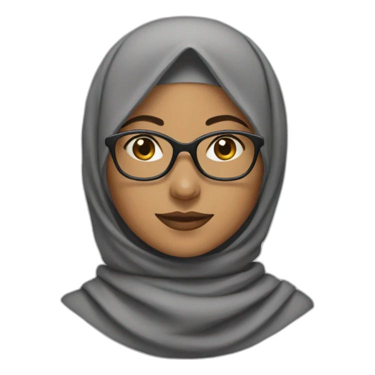 woman-wearing-hijab-and-glasses sticker