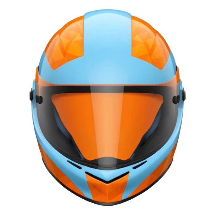 Create a regular heart emoji with the same patterns and color as Lando Norris's 2025 helmet sticker