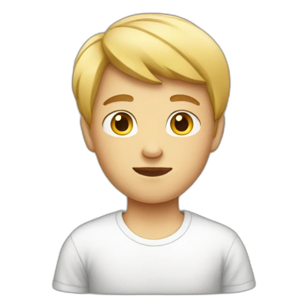 white boy wearing a t shirt sticker