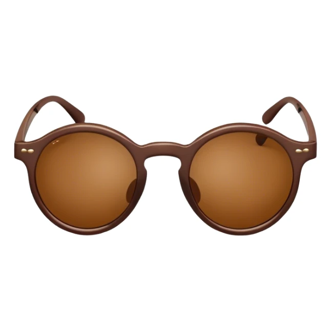A pair of round-framed sunglasses with brown lenses sticker