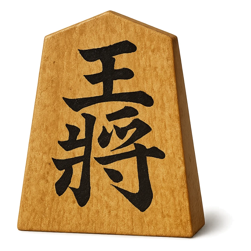 shogi piece with traditional atmosphere sticker