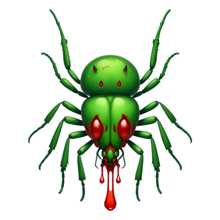 A green bloody bugger to be used an enemy fire in game play sticker
