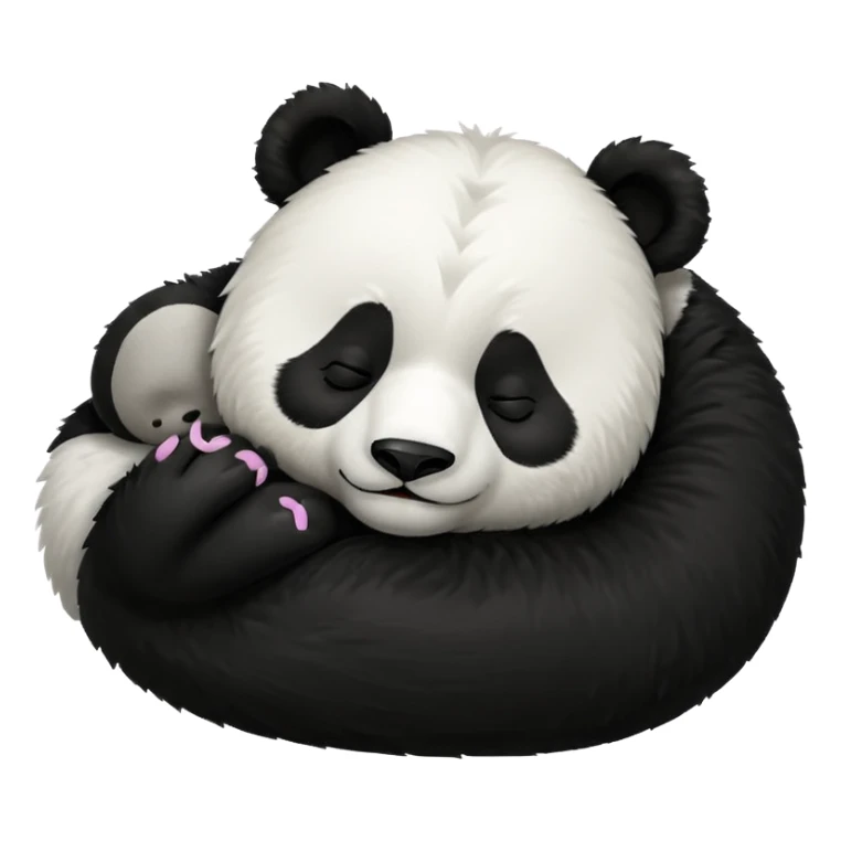 panda sleeping emoji with ZZZ above the head sticker