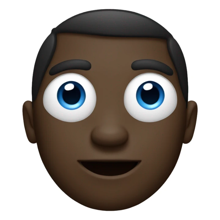 Un muchacho cabello negro onriendo con ojos azules piel blanca  sticker