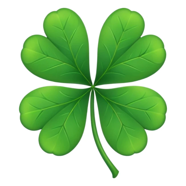 Make a Emoji of five leaf clover only not the lipstick only the 5 leaf clover sticker
