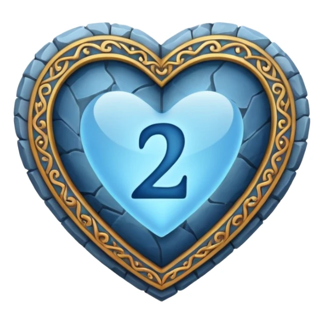 Blue hearth with the number 23 in it  sticker