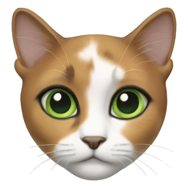 Calico green eyes sticker