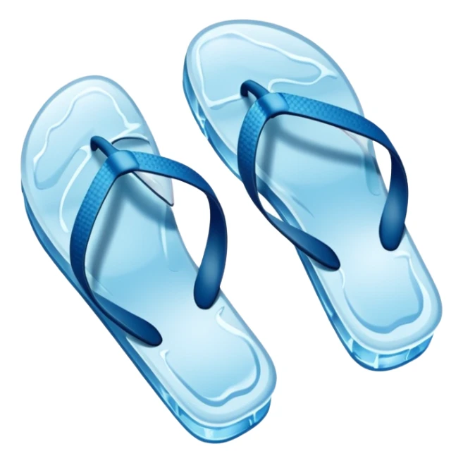 flip flop made of ice sticker