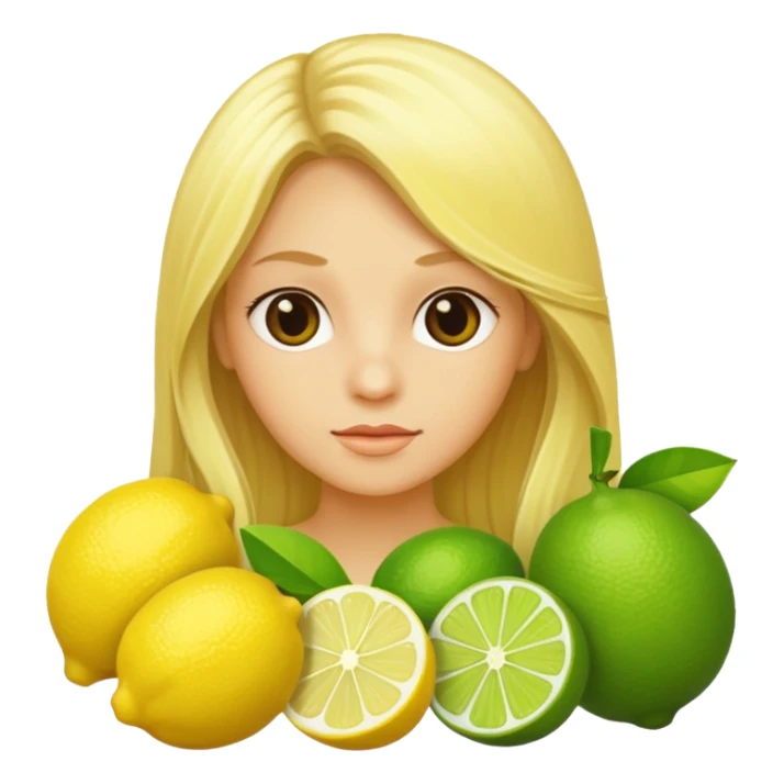 Long blonde hair lemons and limes sticker