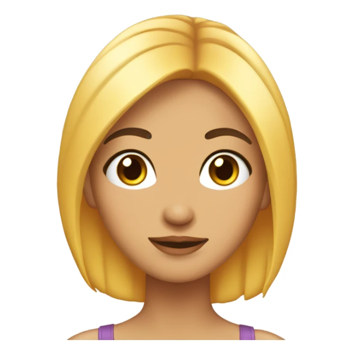 chica de cabello lacio con piel media clara  sticker