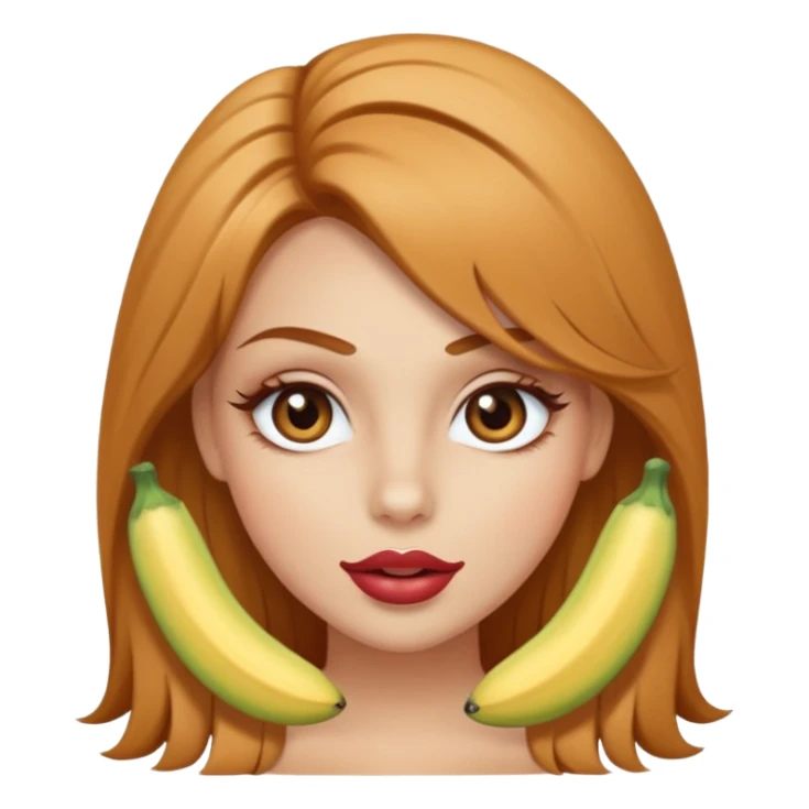 una chica con pose divertida de 18 años con los labios con pintalabios nude y los ojos maquillados, de piel blanca con el pelo liso, largo y rubio, ojos marrones GUAPA sticker