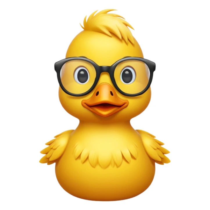 dame un pato amarillo con lentes de sol sticker