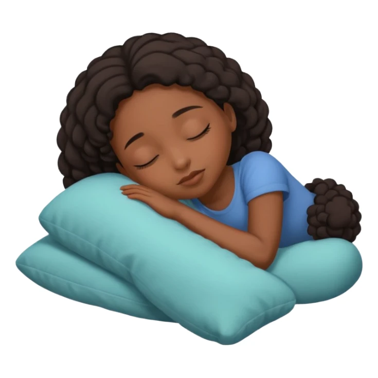 Asleep on the ground black girl sticker