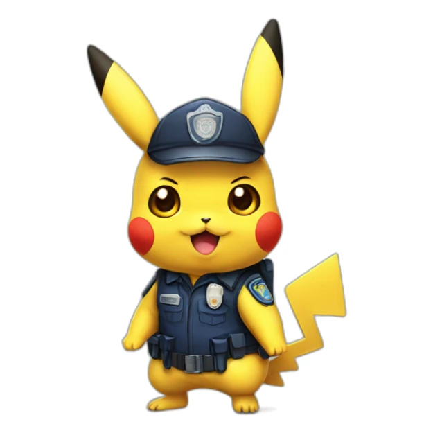 pikachu in police suit sticker