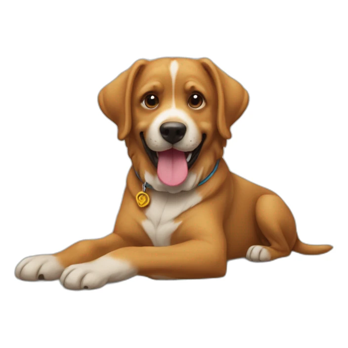 Un chien fait le signe ok sticker