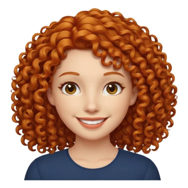 woman with ginger curly hair sticker