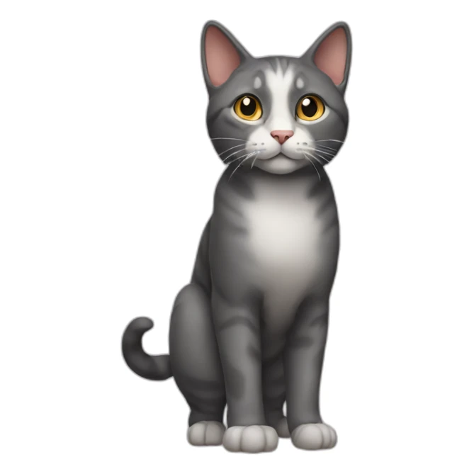 Standing cat sticker