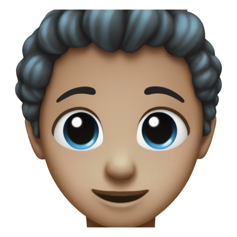 Half black and baby blue heart sticker