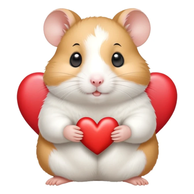 Hamster qui fait un cœur coréen sticker