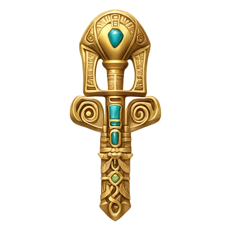 egypt Gold Sceptre Icon sticker