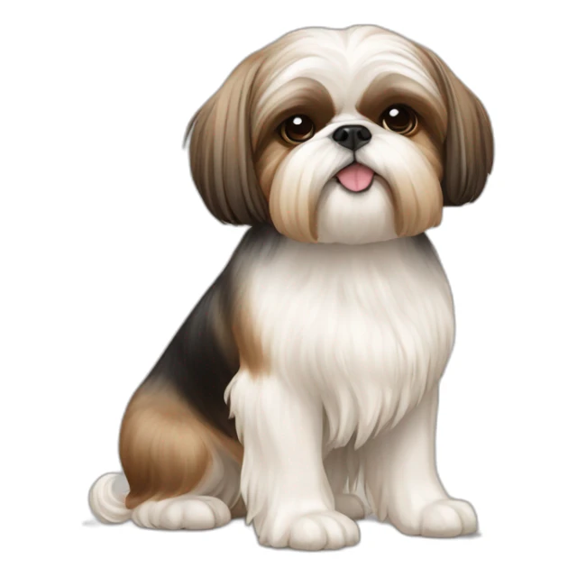 Dog Shih Tzu with a bow on head full-body sticker