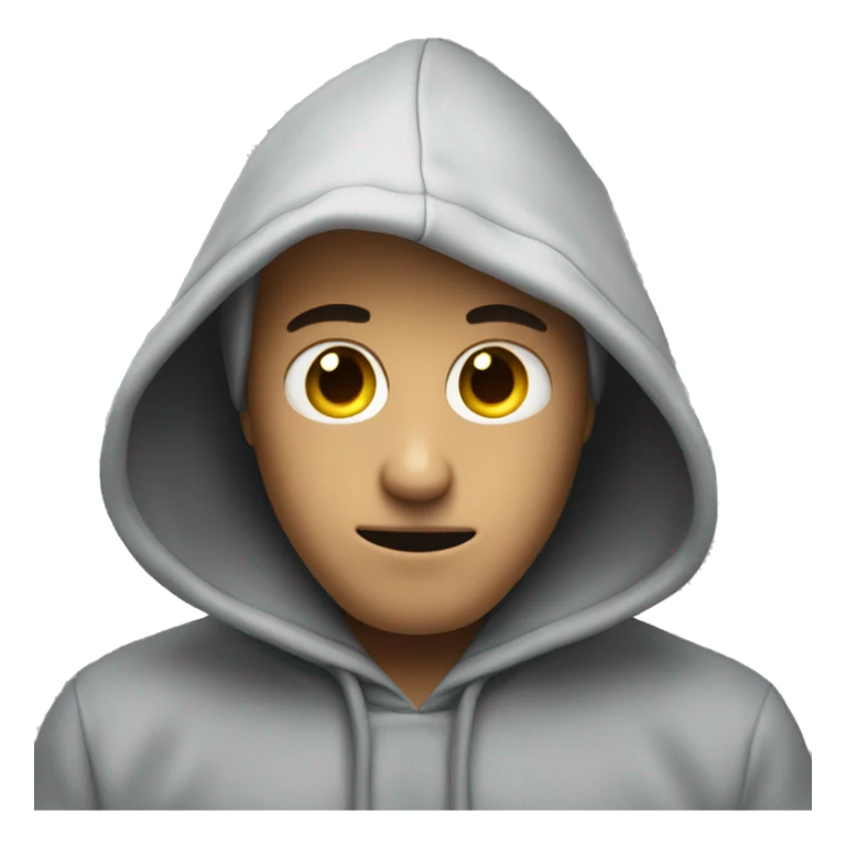 a mysterious guy in hoodie that coverd up his face sticker