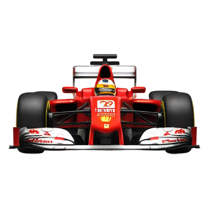 An emoji of Lewis Hamilton in a Ferrari uniform sticker