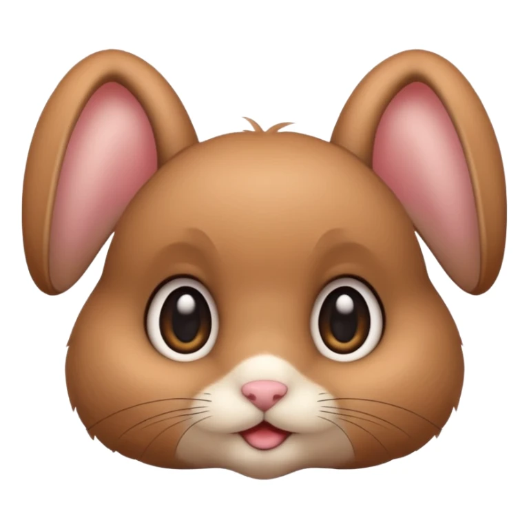 a cute light brown bunny with big cute eyes  sticker