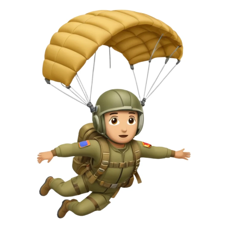  parachutiste militaire avec parachute sticker