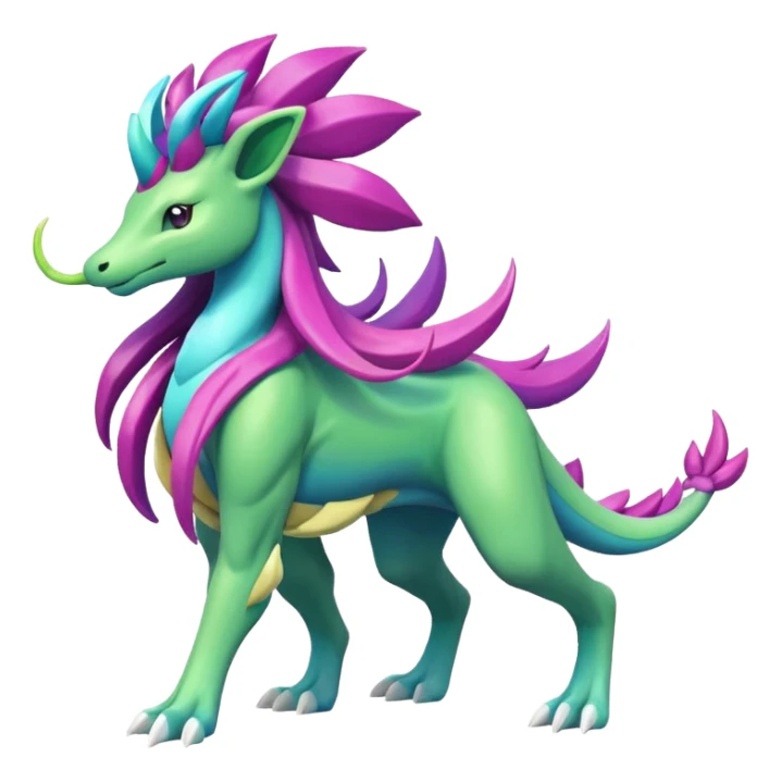 Suicune-Meganium-fusion (full body) sticker