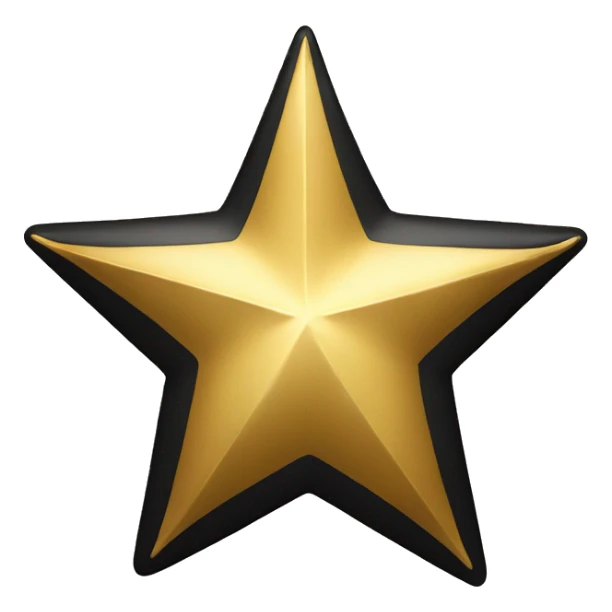 Black and gold star sticker
