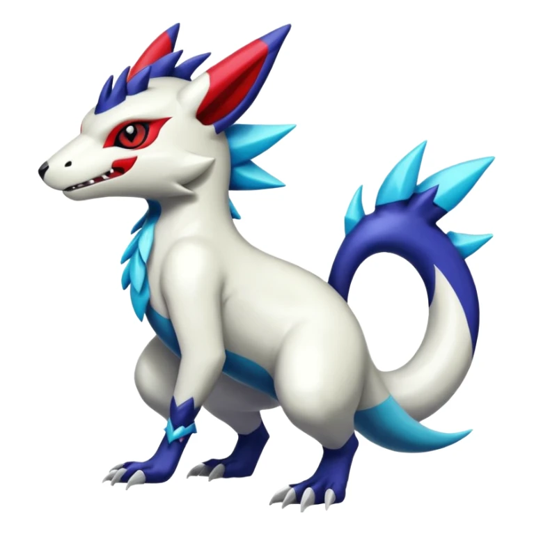 Shiny Vibrant Exotic Colorful Cool Zangoose-Salandit-Absol-fusion sticker