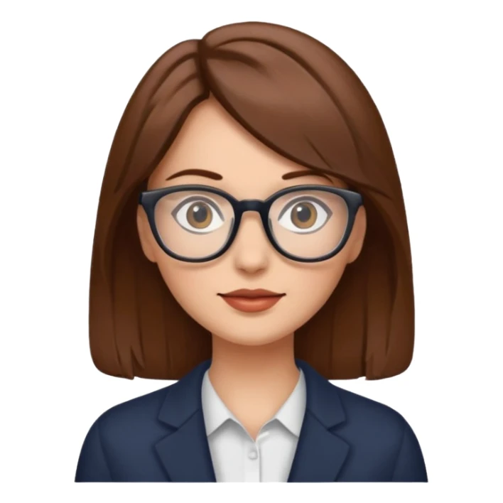 Femme brune lunette  sticker