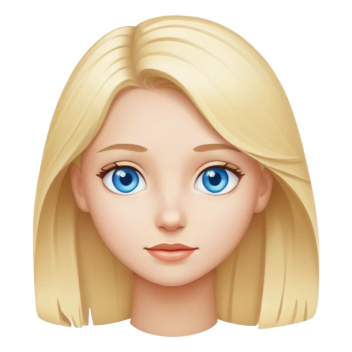 Blond girl blue eyes sticker
