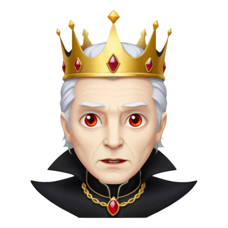 Vampire King, Elder vampire in royal black coat, wearing a crown, red eyes.
 sticker