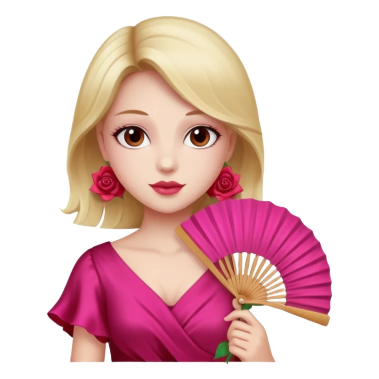 Clean girl pink fan and I love rose sticker