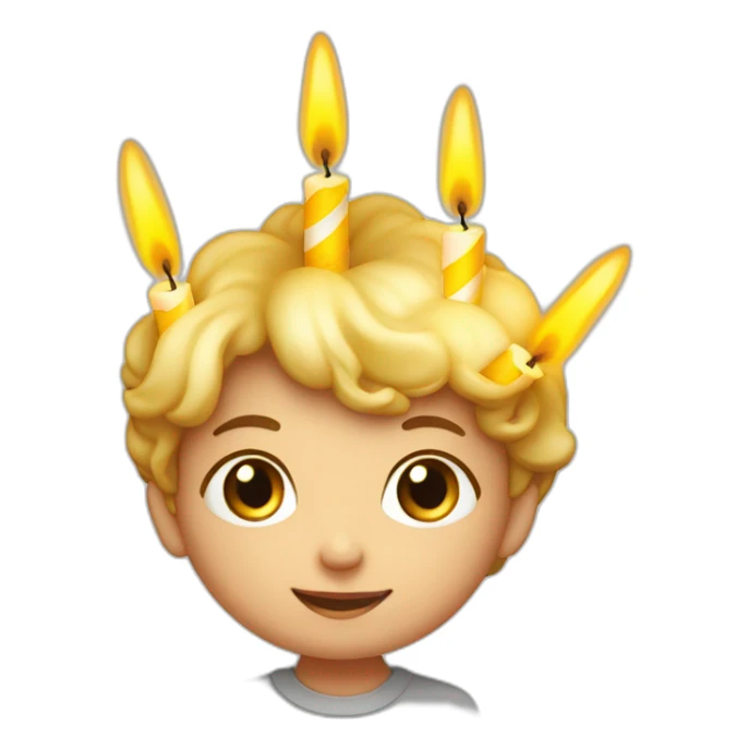 Enfant qui souffle des bougies d’anniversaire sticker