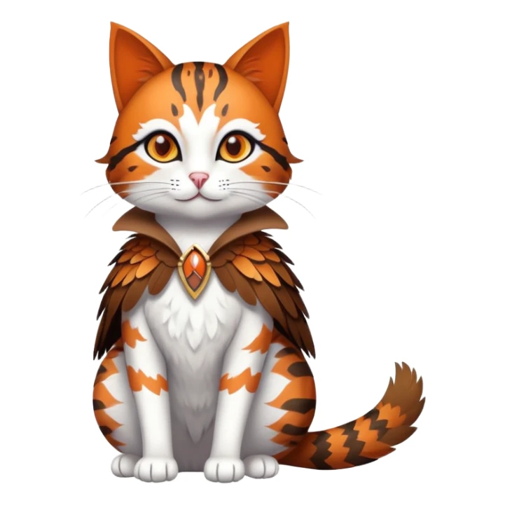 pheasant in a playful cat costume, sitting pose sticker