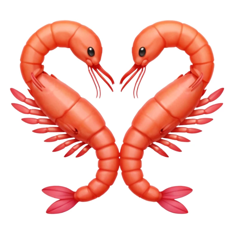 shrimp holding hands  sticker