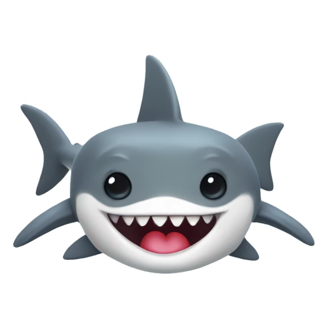 Cute hammer head shark with heart eyes sticker