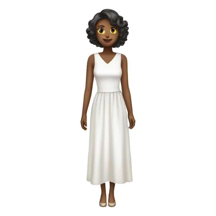 white dress sticker