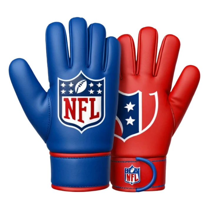  #1 glove nfl thumbs up   in blue (#00A3E0) and red (#F9423A)  sticker