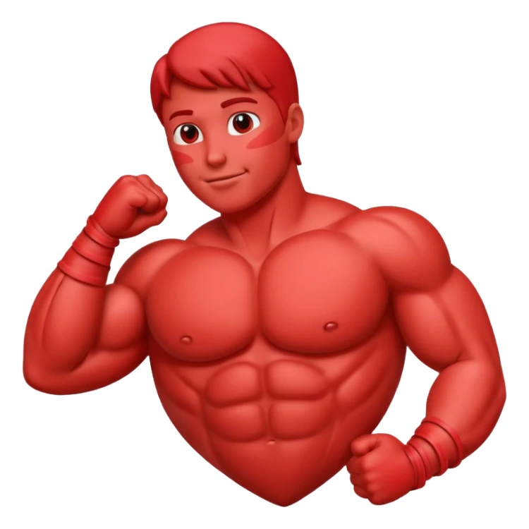 heart with muscle muscle health emoji sticker