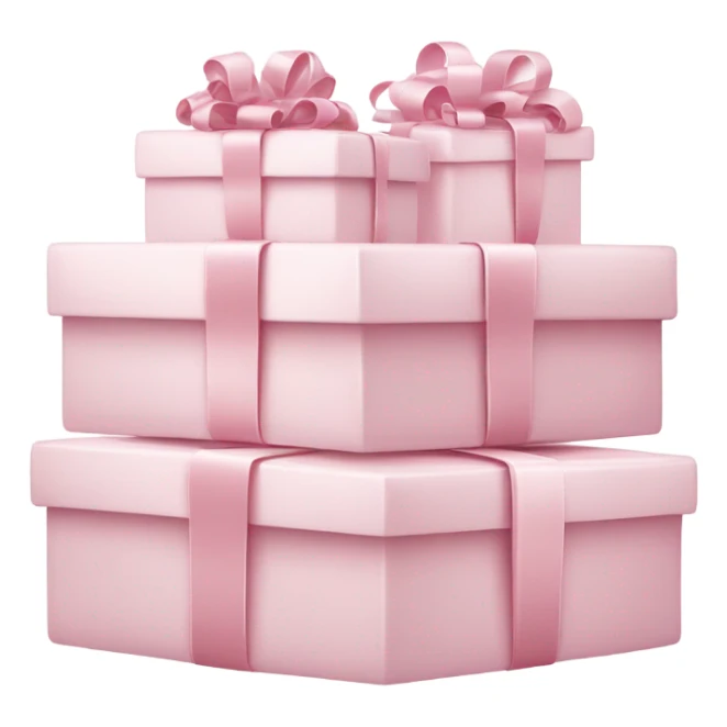 Light pink Christmas gifts under a white Christmas tree  sticker