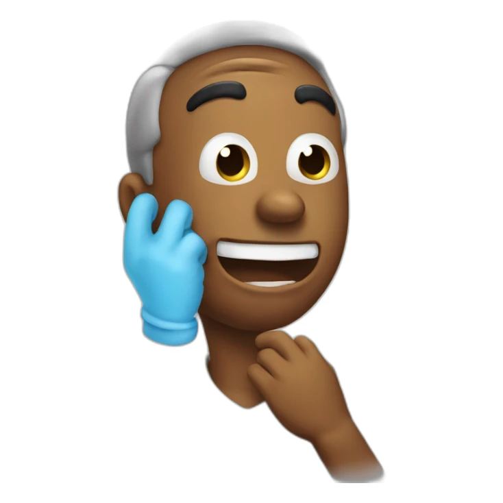 A classic emoji face slapping his own face like sayin dump sticker
