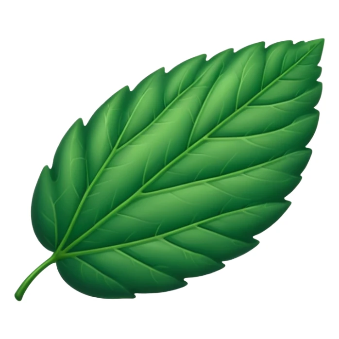 One Oval, non spikey Green Leaf sticker