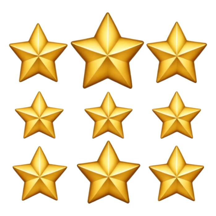 4.5 stars with the 5th star half of it filled sticker