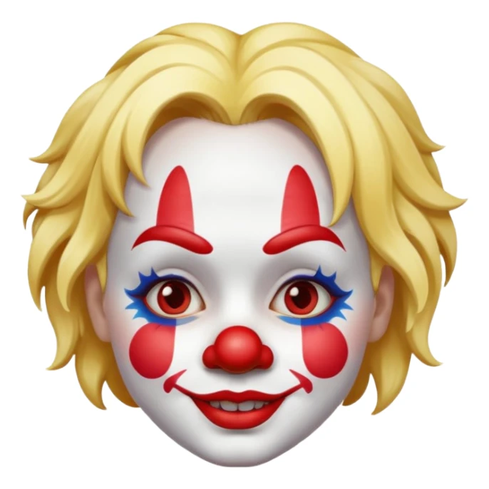 Blonde white girl clown sticker