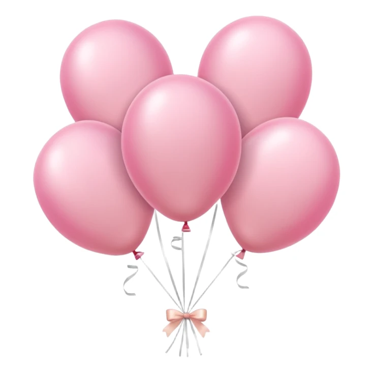 cream balloons for sakura birthday sticker